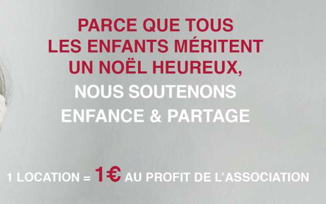 Visuel Rent a Car partenaire fidèle et engagé de l&rsquo;association Enfance et Partage !